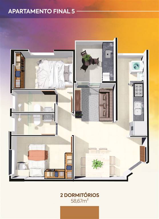 Apartamento, 2 quartos, 59 m² - Foto 4