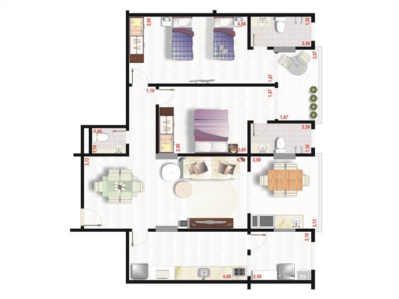 Apartamento, 2 quartos, 100 m² - Foto 8