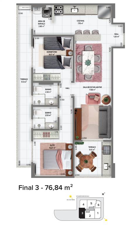 Apartamento, 2 quartos, 76 m² - Foto 4
