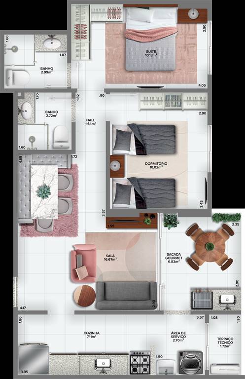 Apartamento, 2 quartos, 70 m² - Foto 13
