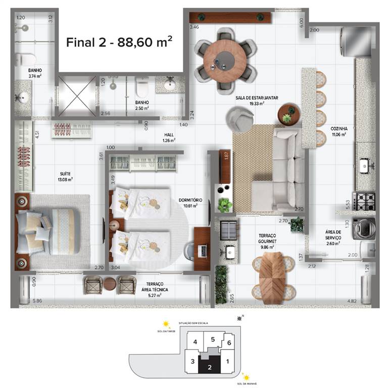Apartamento, 2 quartos, 86 m² - Foto 8
