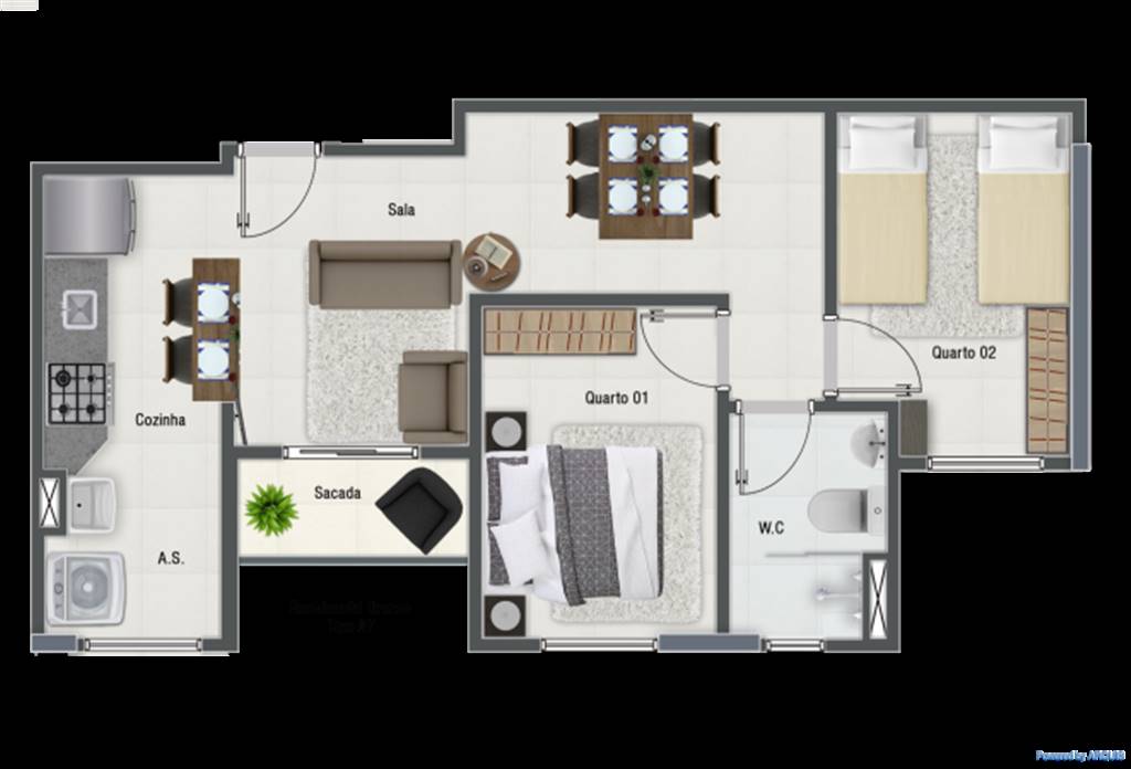 Apartamento, 2 quartos, 54 m² - Foto 9