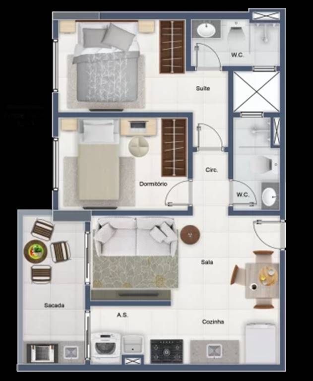 Apartamento, 2 quartos, 57 m² - Foto 11