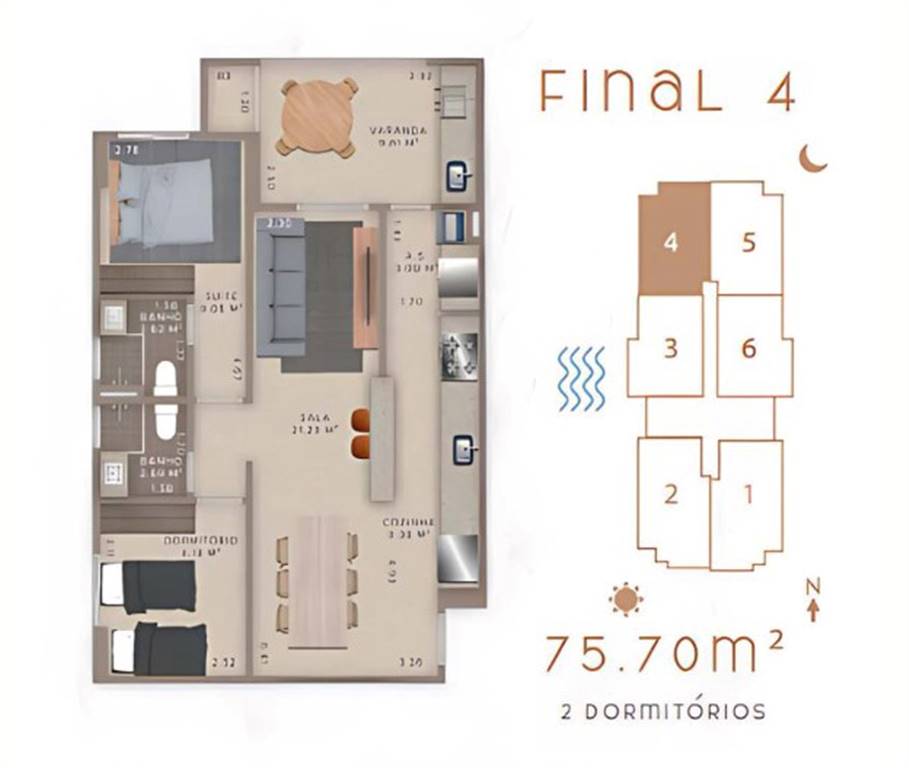 Apartamento, 2 quartos, 7570 m² - Foto 11