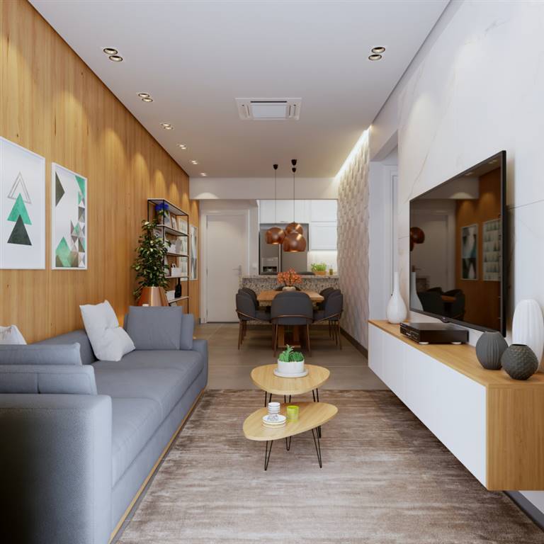 APARTAMENTO COM 63 m² - AVIACAO - PRAIA GRANDE SP