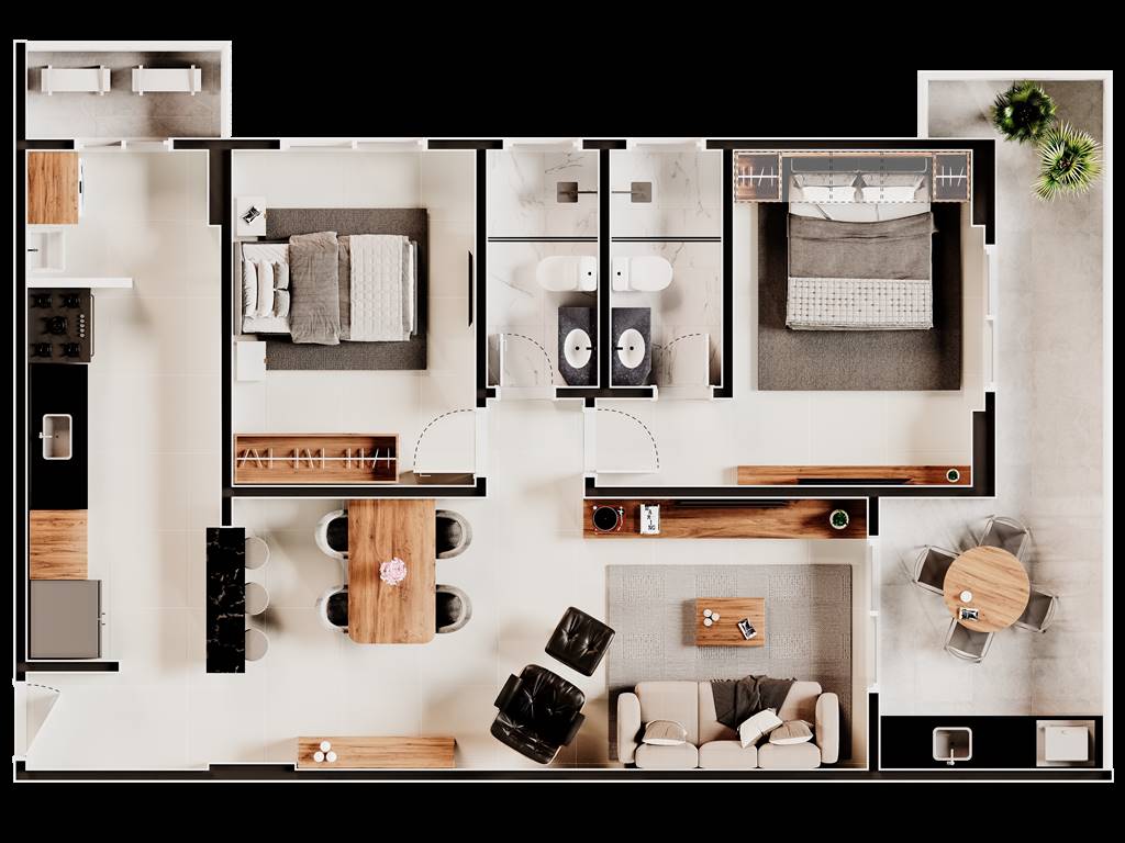 Apartamento, 2 quartos, 78 m² - Foto 3