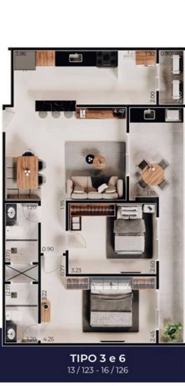 Apartamento, 2 quartos, 74 m² - Foto 3