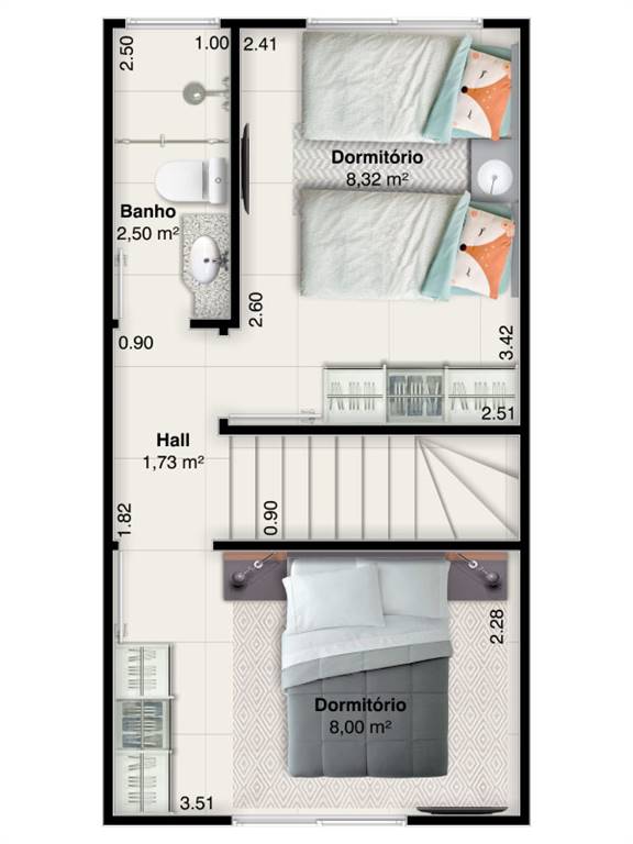 Casa de Condomínio, 2 quartos - Foto 6