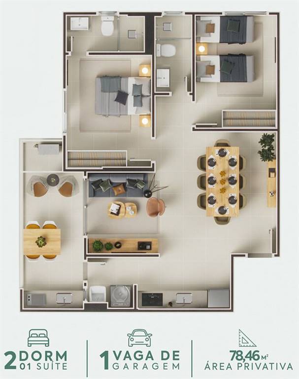 Apartamento, 2 quartos, 78 m² - Foto 15