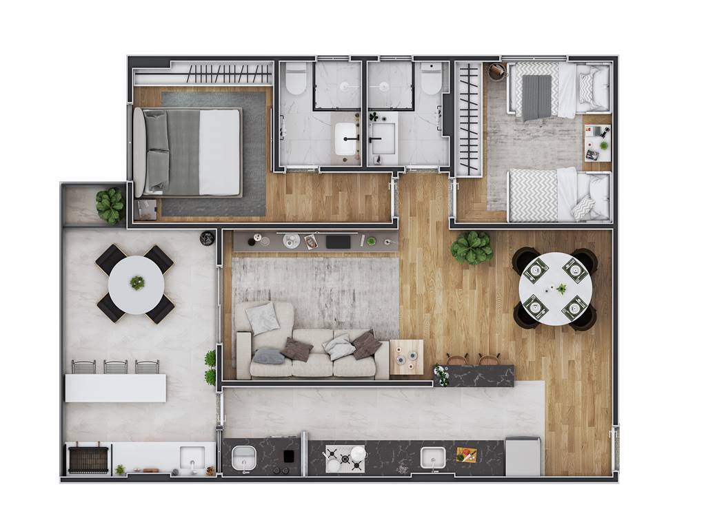 Apartamento, 2 quartos, 73 m² - Foto 3