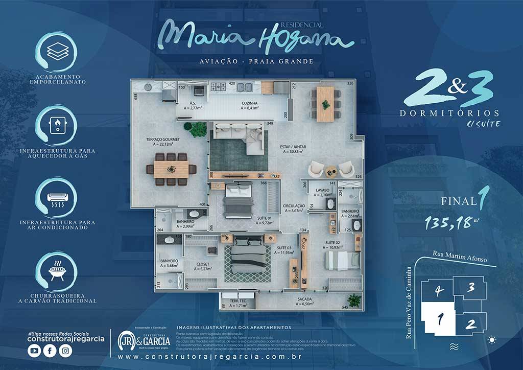 Apartamento, 3 quartos, 135 m² - Foto 1
