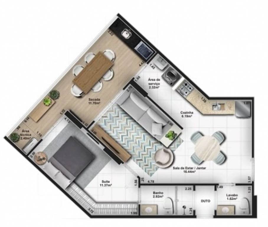 Apartamento, 1 quarto, 60 m² - Foto 14