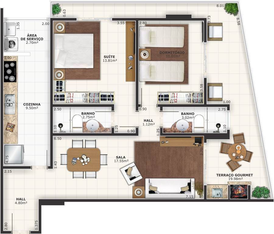 Apartamento, 3 quartos, 140 m² - Foto 9