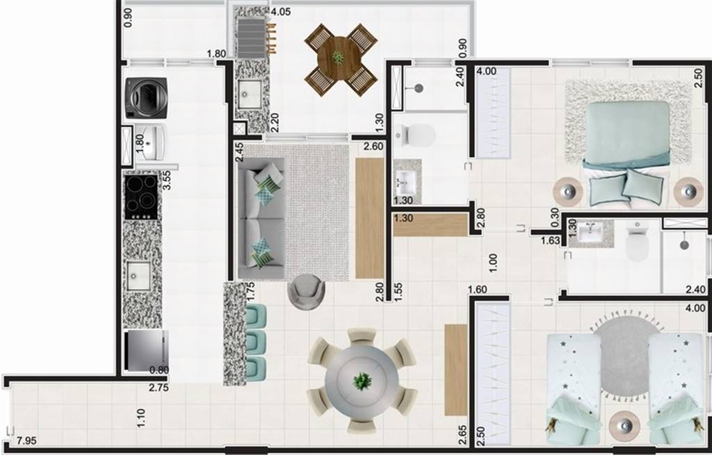 Apartamento, 2 quartos, 80 m² - Foto 6