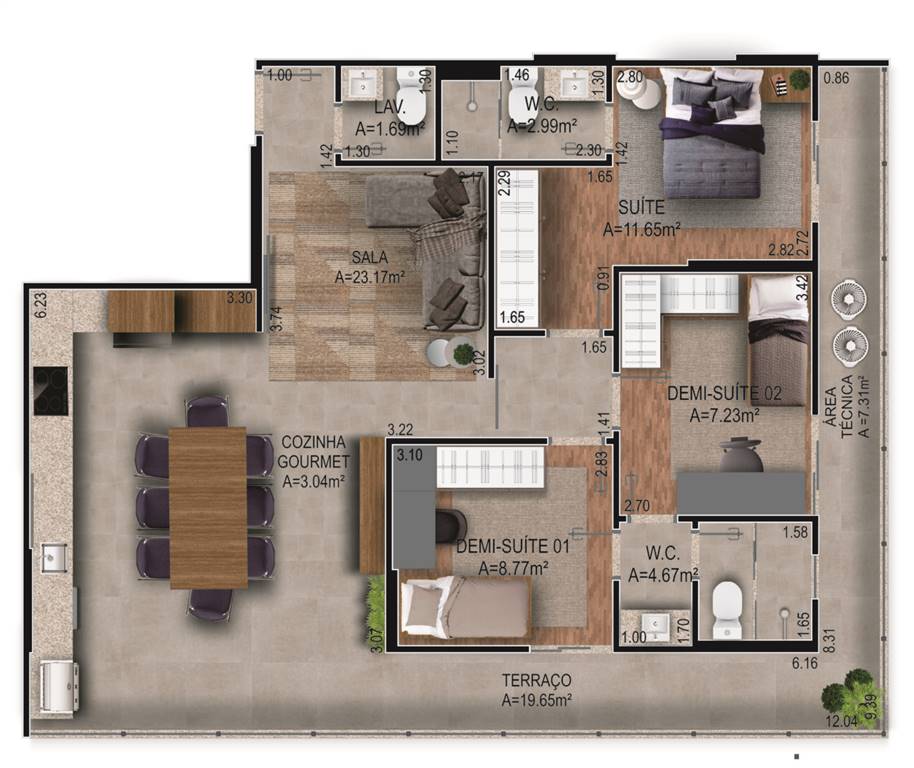 Apartamento, 3 quartos, 107 m² - Foto 6