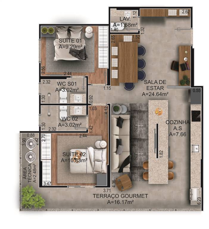 Apartamento, 3 quartos, 107 m² - Foto 10