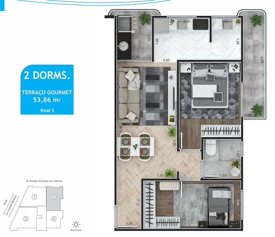 Apartamento, 2 quartos, 54 m² - Foto 6
