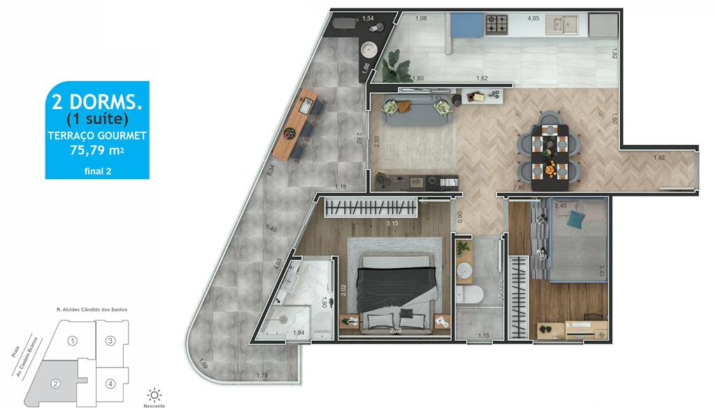 Apartamento, 2 quartos, 76 m² - Foto 9