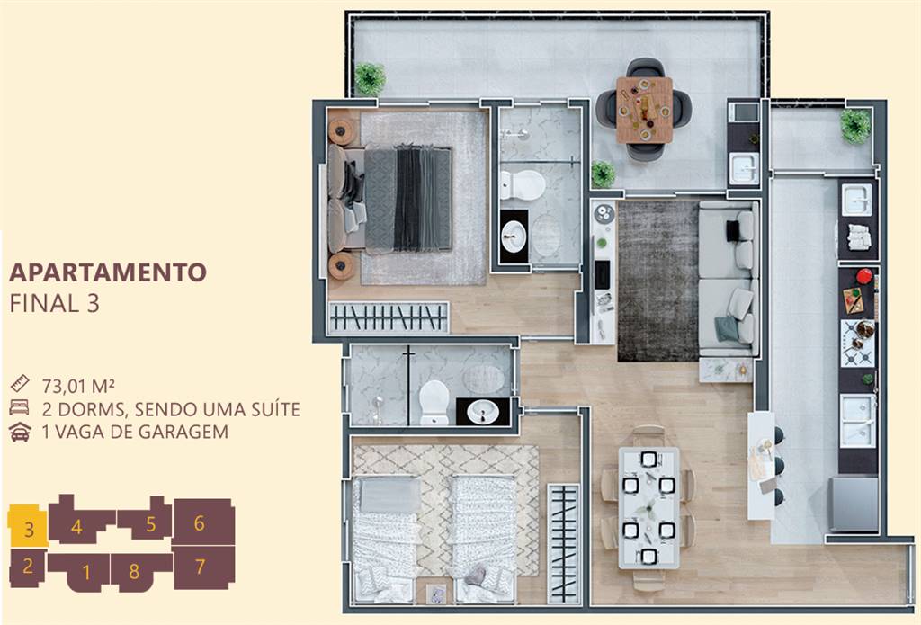 Apartamento, 2 quartos, 67 m² - Foto 8