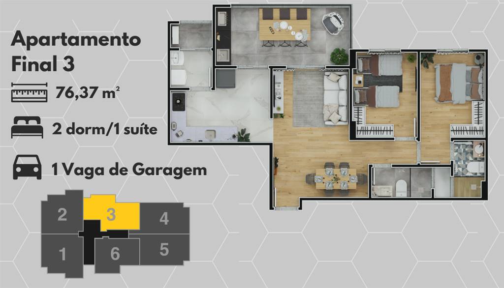 Apartamento, 2 quartos, 76 m² - Foto 12