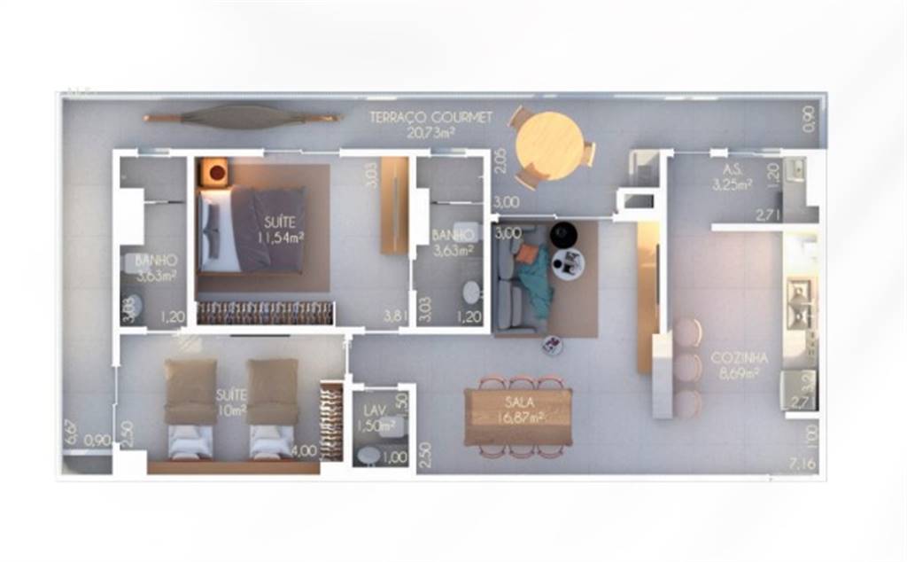 Apartamento, 2 quartos, 93 m² - Foto 3