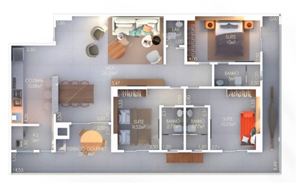 Apartamento, 3 quartos, 124 m² - Foto 24
