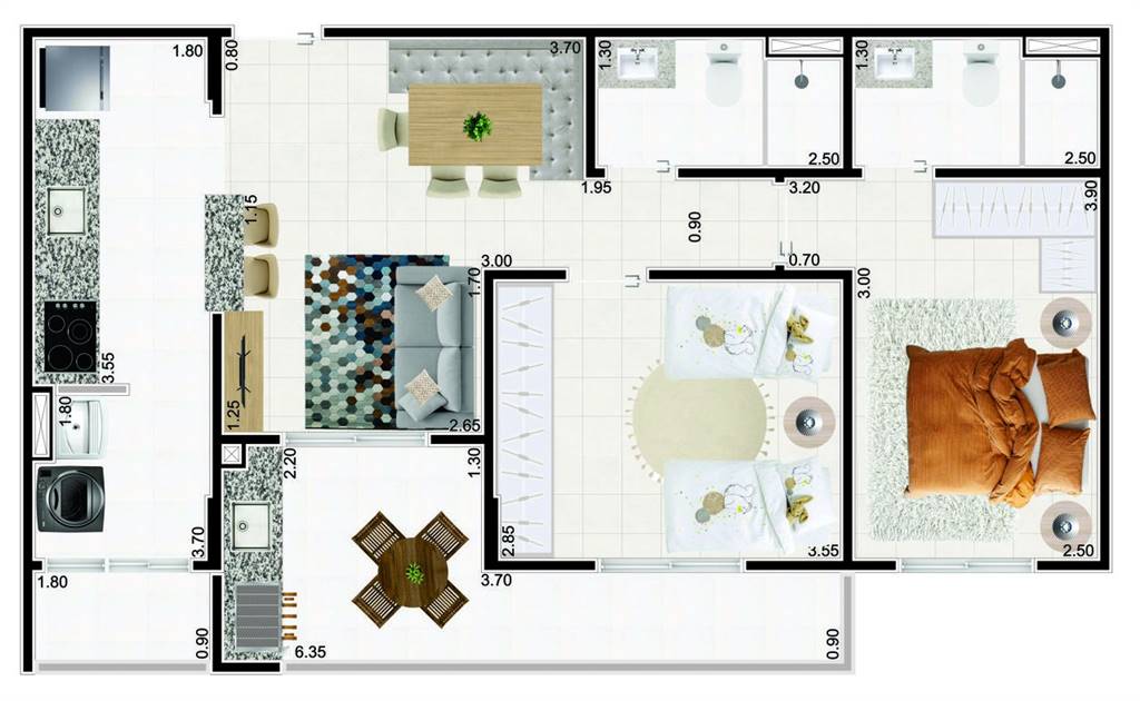 Apartamento, 2 quartos, 72 m² - Foto 5