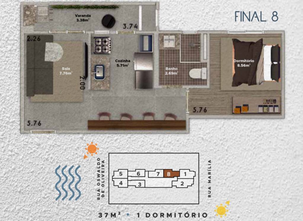 Apartamento, 1 quarto, 44 m² - Foto 4