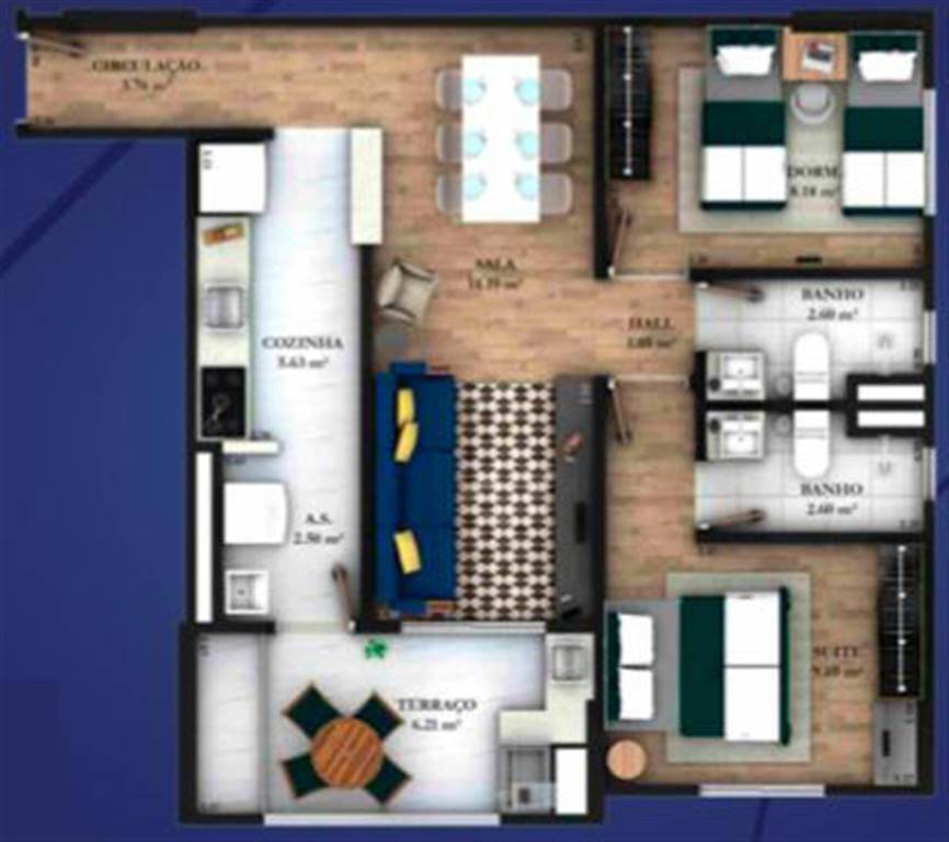 Apartamento, 2 quartos, 65 m² - Foto 3
