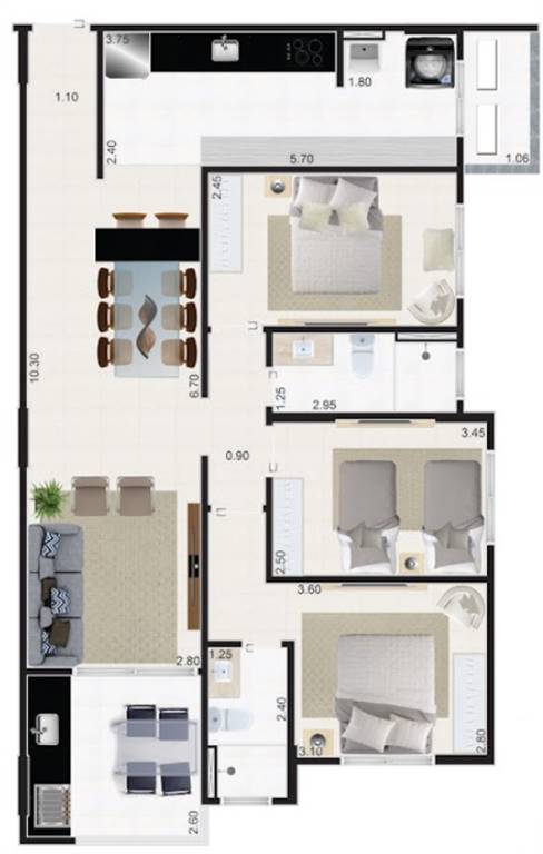 Apartamento, 2 quartos, 68 m² - Foto 7