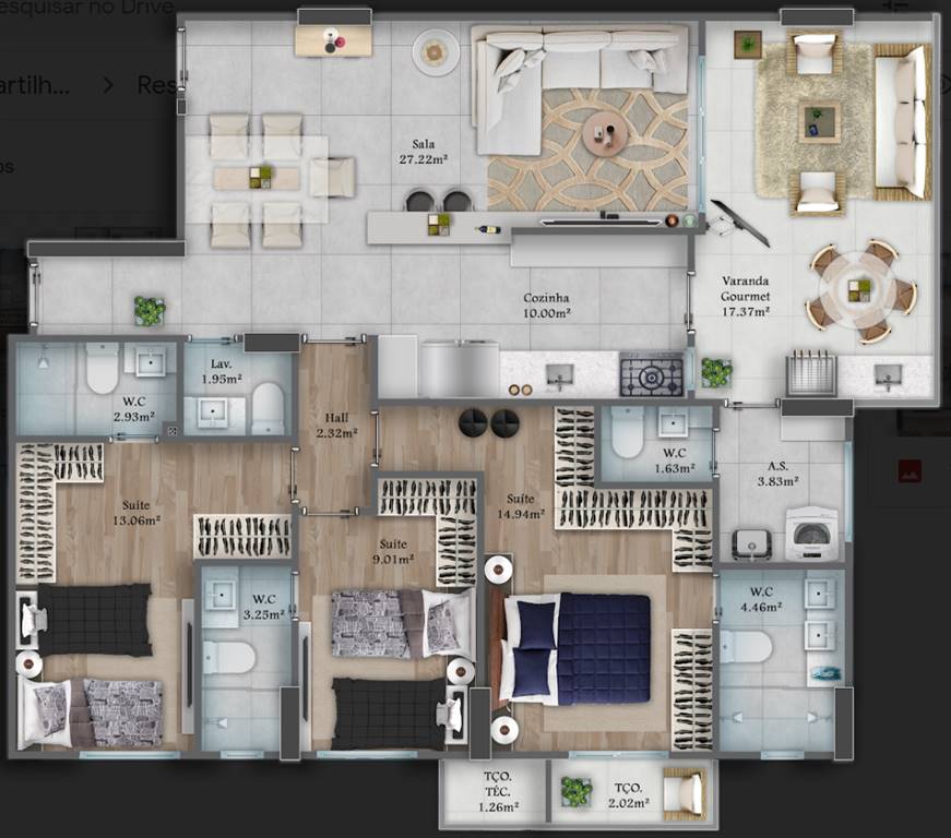 Apartamento, 3 quartos, 127 m² - Foto 14