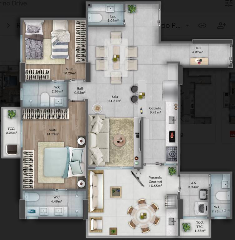 Apartamento, 2 quartos, 110 m² - Foto 14
