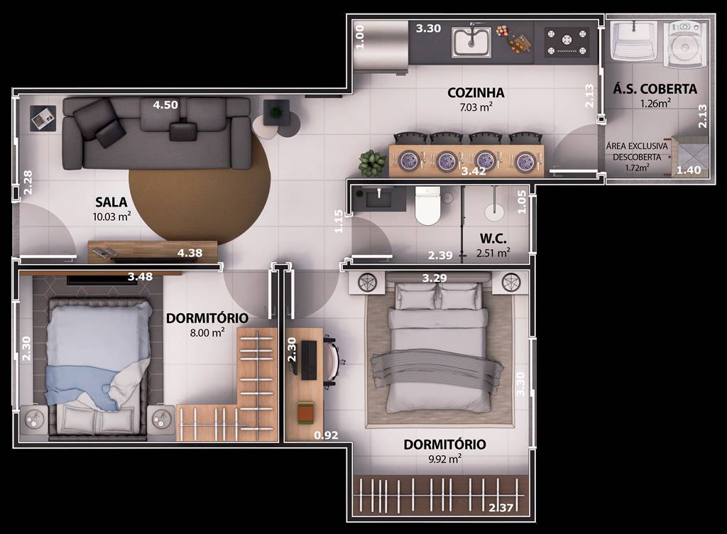 Casa, 2 quartos, 45 m² - Foto 8