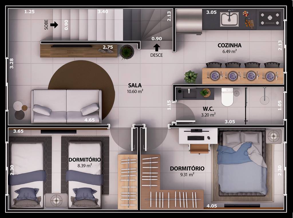 Casa de Condomínio, 2 quartos - Foto 16