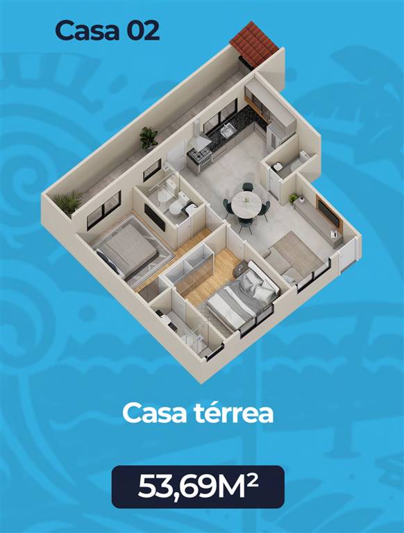 Casa, 2 quartos, 54 m² - Foto 6