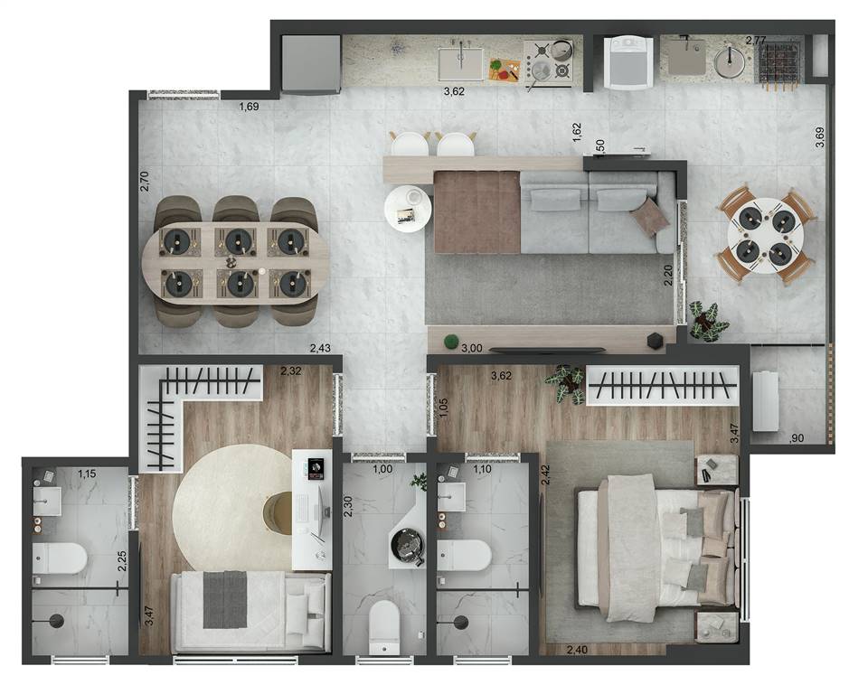 Apartamento, 2 quartos, 64 m² - Foto 4