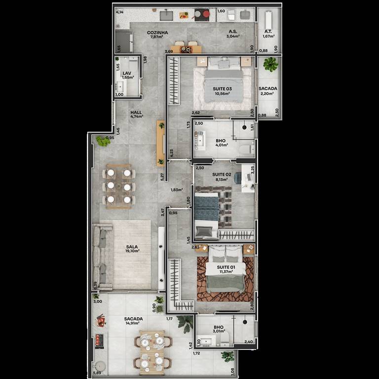 Apartamento, 3 quartos, 106 m² - Foto 10