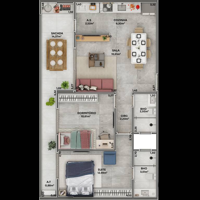 Apartamento, 2 quartos, 80 m² - Foto 10