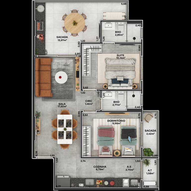 Apartamento, 2 quartos, 81 m² - Foto 10