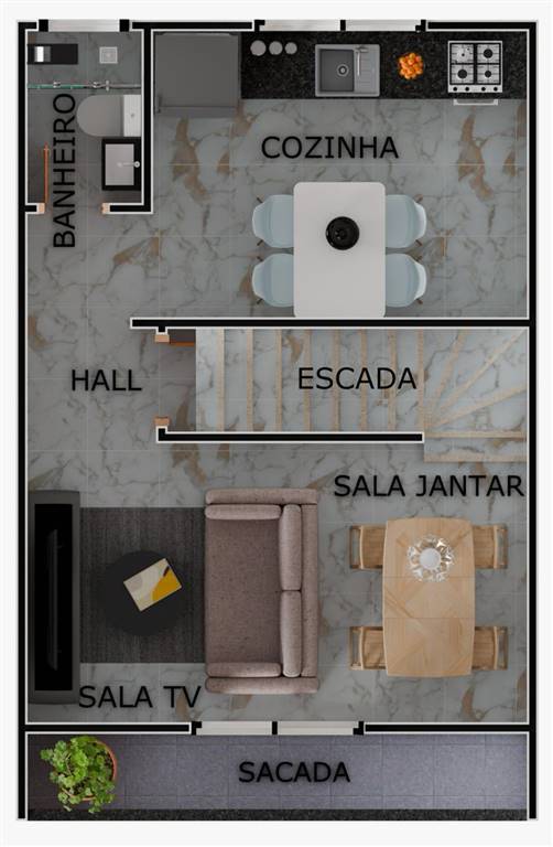 Casa, 2 quartos, 90 m² - Foto 6