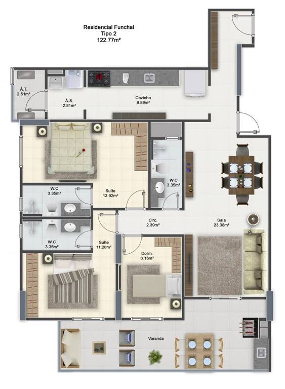 Apartamento, 3 quartos, 122 m² - Foto 22
