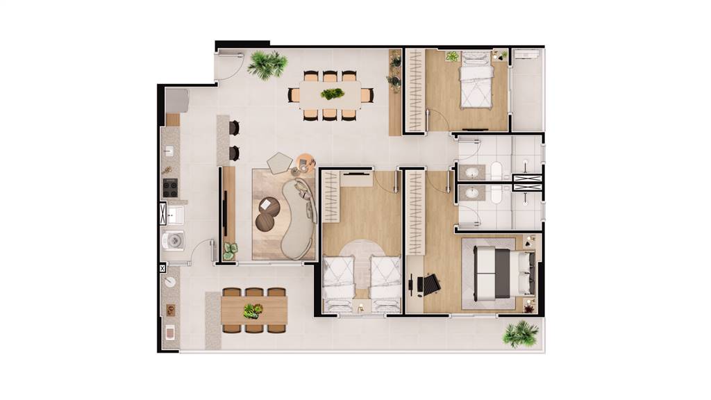 Apartamento, 3 quartos, 119 m² - Foto 1