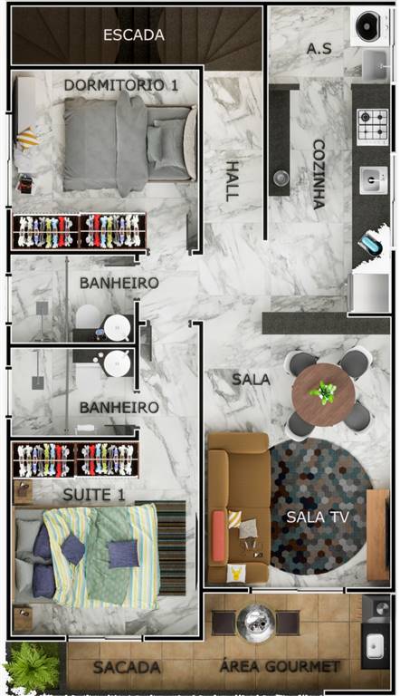 Casa, 2 quartos, 42 m² - Foto 4