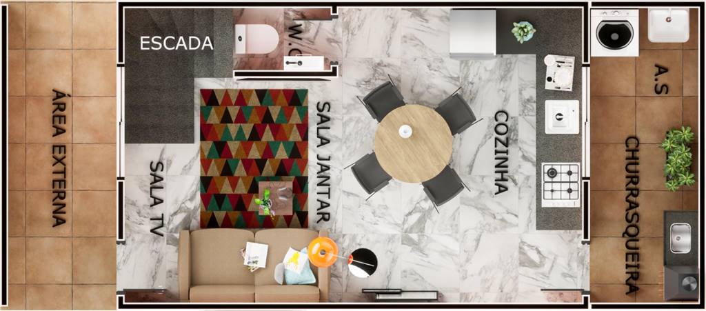 Casa, 2 quartos, 42 m² - Foto 6