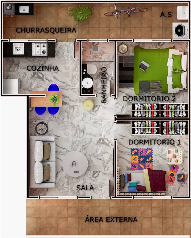 Casa, 2 quartos, 42 m² - Foto 7