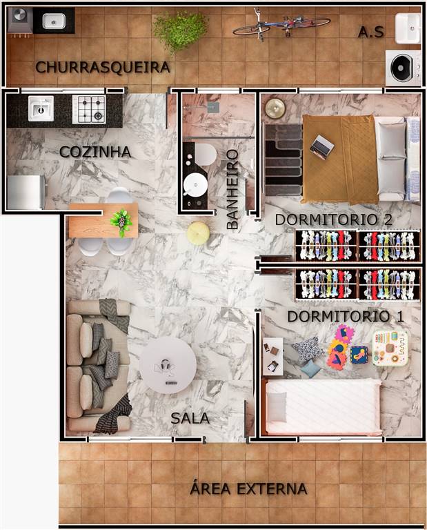 Casa, 2 quartos, 42 m² - Foto 11