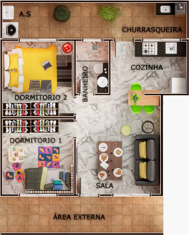 Casa, 2 quartos, 42 m² - Foto 12