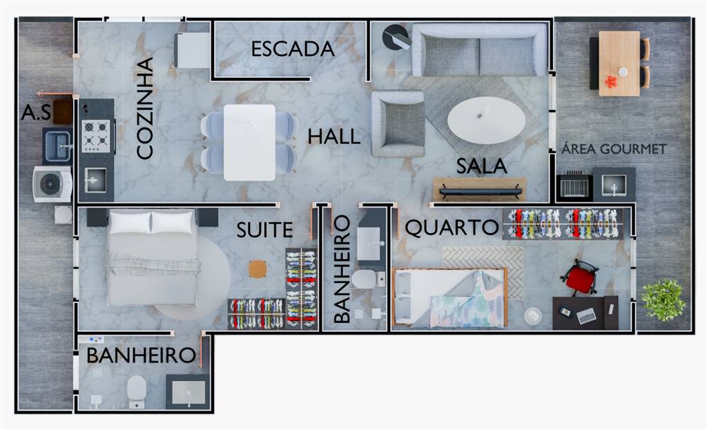 Sobrado, 2 quartos, 72 m² - Foto 3