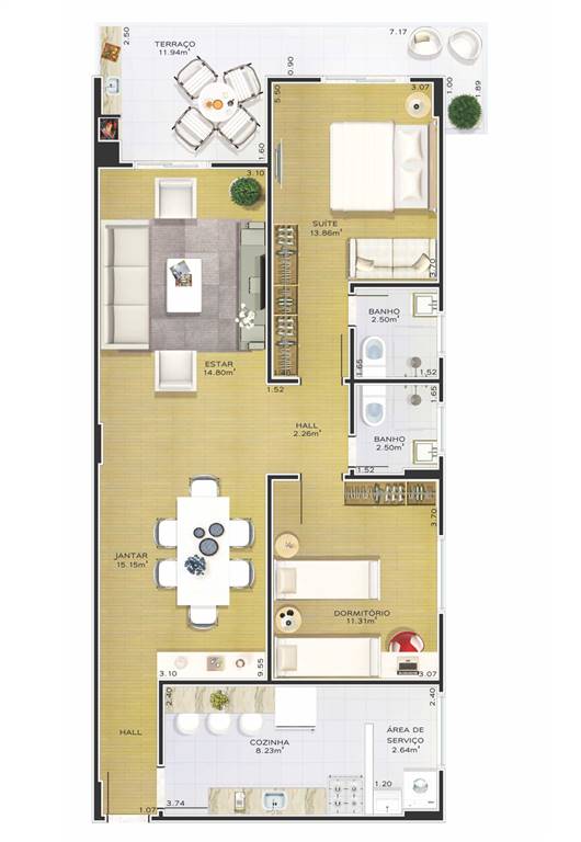 Apartamento, 2 quartos, 119 m² - Foto 9