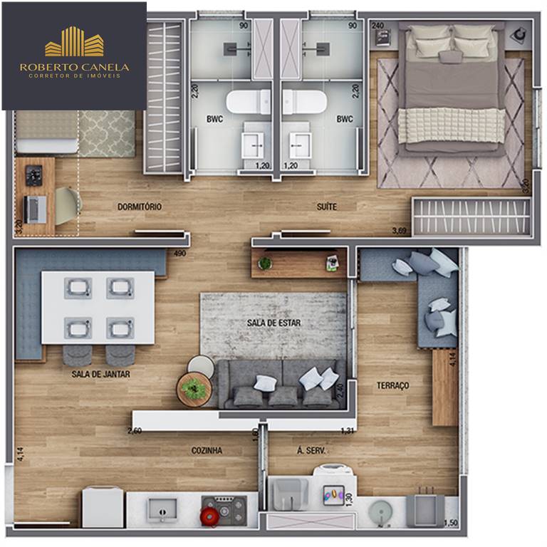 Apartamento, 2 quartos, 55 m² - Foto 2